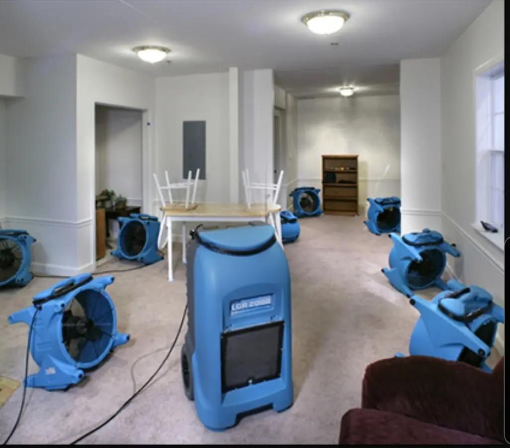 Air movers and dehumidifier setup for Water Extraction & Removal in Smiths Station